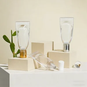 Customizable 10ml Clear Thick Glass Roller Bottle Luxury Toothpaste Shape for Perfume Essential Oils Packaging Cosmetics