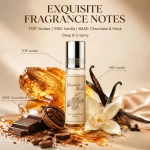 Customizable Chocolate Musk Unisex Perfume Set Middle East Arabian Cocoa Musk Spicy Scent Long Lasting Luxurious Roller Perfume