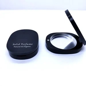 Customize Metal Solid Perfume Clamshell Magnetic Metal Balm Box Car Solid Balm Can Perfume Box