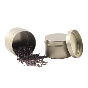 Customized 60*40MM Tinplate Candle Tin Can Solid Perfume Round Box Emergency Candle CMYK Offset Printing