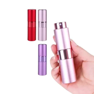 Customized 8ml 10ml Gradient ABS Plastic Glass Body Screen Printed Empty Perfume Bottle Luxury Portable Aluminum Pump Sprayer