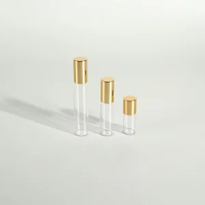 Customized Essential Oil Perfume Glass Roll-On Bottles Pink 3ml 5ml 10ml Hot Stamping Empty Dropper Packaging