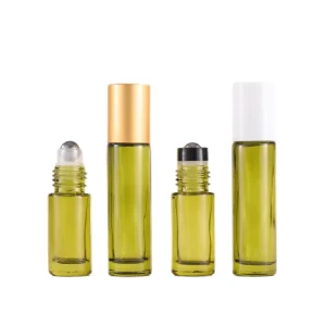 Customized Logo 10ml Round Roll on Bottles with Glass Body and Stainless Steel Cap for Perfume Serum Eye Drops Packaging