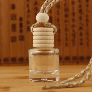 Customized Logo Car Perfume Pendant Car Perfume Bottle Aromatherapy Bottle Pendant 8ml Cylindrical Perfume Bottle