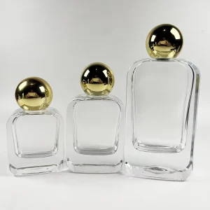 Customized Logo Clear Glass Perfume Bottle 50ml with Pump Sprayer and Customized Box Packaging