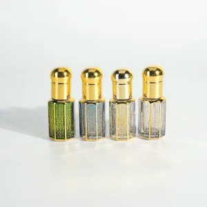 Customized Logo Essential Oil Octagonal Glass Roller for Bottles with Hot Stamping 3ML 6ML Capacity for Perfume