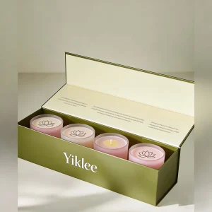 Customized Logo Luxury 4 Pcs Candle Aromatherapy Magnetic Box for Jar Scented Rigid Paper Gift Box Essential Oil Packaging