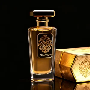 Customized Luxurious High Quality Square Glass Perfume Bottle 100ml Pump Sprayer Custom Fragrance Spray Gift Box