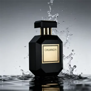 Customized Luxurious Square Black Perfume Spray Bottle Packaging Box Pump Sprayer 30ml 50ml 100ml Fragrance Glass Bottle