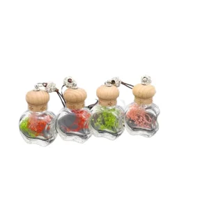 Customized Luxury Car Air Freshener Automatic Empty Perfume Hanging Container with Pull Ring Seal Glass Clear Carton