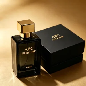 Customized Men’s Luxury Rectangular Black Glass Perfume Spray Bottle 50ml 100ml Empty Perfume Bottle with Box