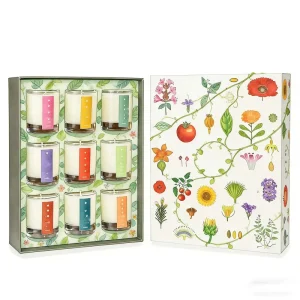 Customized Printing 9 Pcs Candle Box for Jar Aromatherapy Scented Candle Rigid Paper Gift Box Essential Oil Packaging Box