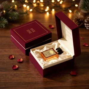 Customized Rigid Paperboard Gift Packaging Box with Gold Foil and Matt Lamination for Perfume & Cosmetics