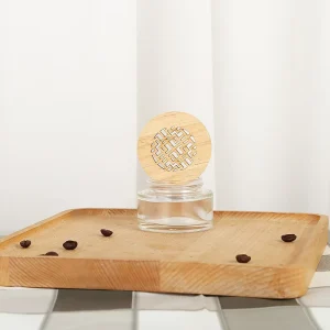 Customized Wooden Cover Glass Perfume Aromatherapy Packaging for Fresh Air