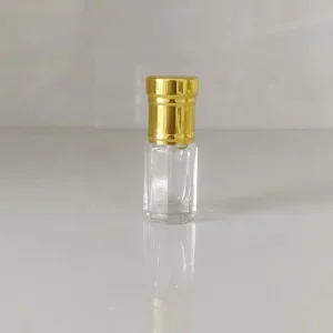 DY A014 Aluminum and Glass Bottle Small Size Gold Color Perfume Irregular Glass Bottle Oil Bottle Packaging