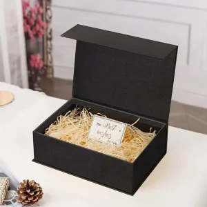 Double Door Magnetic Gift Box with Embossing Rigid Cardboard Packaging for Premium Chocolate Candy Confectionery Gift Set