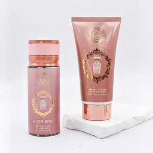 Dubai Sweet Fruity Women’s Fragrance Set Long Lasting Perfume and Matching Scented Body Lotion