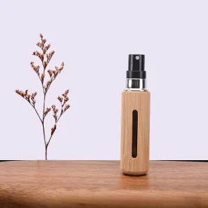 Eco Friendly Bamboo Essential Oil Perfume Bottle Refillable for Skin Care Serum Perfume Use Natural Bamboo Material