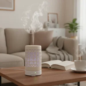 Electric Eco Friendly 7 Color Changing LED Light Ultrasonic Aroma Diffuser Ceramic Air Fresher Cool Mist Humidifier