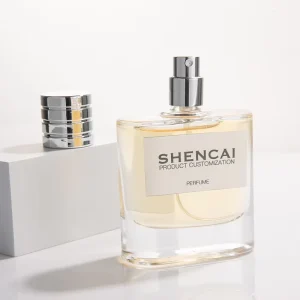 Elegant China Empty Glass 60ml Rectangle Transparent for Women Perfume Spray Bottle With Cap