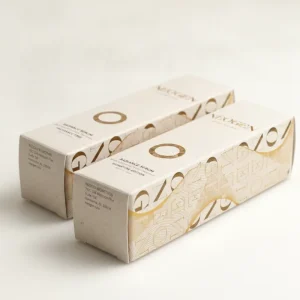Elegant Cotton Paper STE Box Hot Foil Stamping Soft Touch for Retinol Renewal Serum Box