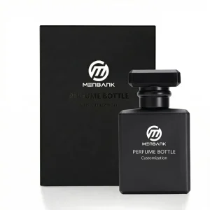 Elegant and Durable Cologne Spray Bottles Matte Black 20ml Flat Square Perfume Glass Bottle with Fine Mist Sprayer 1oz