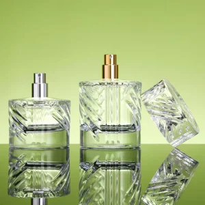 Embossed Flower Pattern Atomizer 50ml 100ml Empty Glass Perfume Bottle