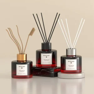 Empty 100ml 150ml 200ml Round Glass Aromatherapy Reed Diffuser Fragrance Glass Bottle