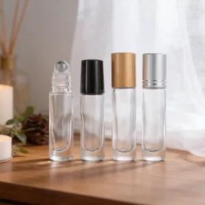 Empty 6ml 8ml 10ml Clear Cosmetic Essential Oil Perfume Attar Deodorant Body Oil Lip Gloos Glass Roll on Bottles
