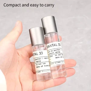 Empty Clear Round Glass Spray 10ml 15ml Crimp Cylindrical Luxury Perfume Bottle for Women Parfum with Box