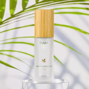 Empty Eco Friendly Natural Bamboo Cosmetic Packaging 30ml 50ml 100ml 120ml 150ml Frosted Glass Bottle with Bamboo Lotion Pump