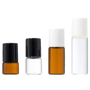Empty Glass Mini Roll on Bottles 1ml 2ml 3ml 5ml Essential Oil & Perfume Dispensing Sample Bottles with Type Cap
