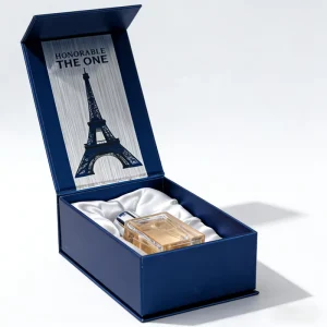 Empty Glass Perfume Bottle with Magnetic Closure Premium Eiffel Tower Themed Gift Box Packaging