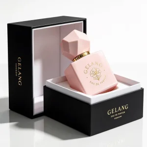 Empty Glass Perfume Bottles 30ml Square 50ml 100ml Pink with Box Packaging