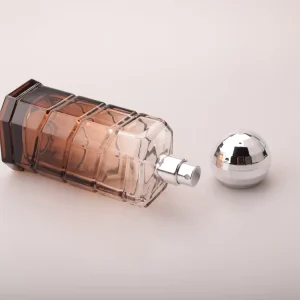 Empty Glass Special Shape Parfum Bottle 50ml 100ml Gradient Amber Perfume Bottle 50 ml Free Sample Customized