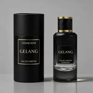 Empty Perfume Bottles 50Ml Custom Glass Perfume Bottle Round Black Empty Perfume Bottle With Packaging