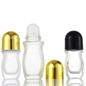 Empty Perfume Roll on Glass Bottle 30ml 50ml Deodorant Glass Roll on Bottle with Box