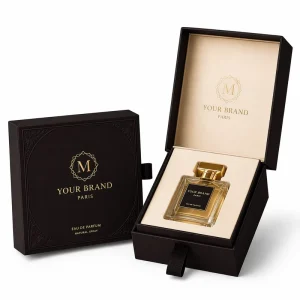 Empty Perfume bottle with box Perfume gift box Packaging Light Luxury Book Style Custom Cosmetic box Embossing uv