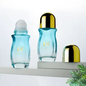 Empty Roll on Antiperspirant Perfume Cosmetic Essential Oil Roller Bottle Black 30ml 50ml Glass Deodorant Roll on Bottle