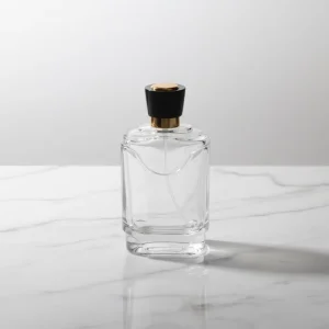 Empty Spray Perfume Bottle Clear Glass 100ml with Lid