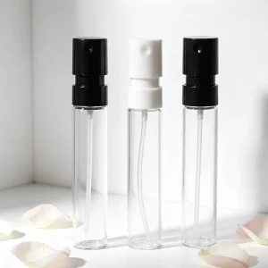 Empty Test Mini Sample Travel Tube Glass Perfume Spray Bottle With 1.5ml 2ml 2.5ml Plastic Stopper