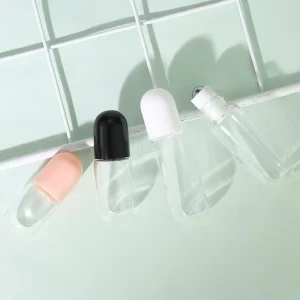 Empty Transparent Glass Roller Vial Leakproof Refillable Container for Perfume Aromatherapy Cosmetic