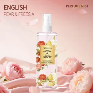 English Pear & Freesia Scented Spray Fresh Floral & Fruity Fragrance Musk Amber Body Mist for Personal Care