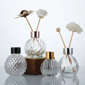 Essential Oil Aromatherapy Aroma Diffuser Bottle Empty Clear Glass Reed Perfume Bottle Free Sample 100ml Home Decoration Perfume