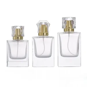 FDA REACH ISO Certified Free Sample OEM Factory 50ml Thick Glass Perfume Spray Bottle Refillable Leakproof Fine Mist