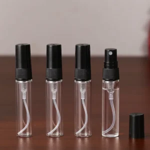 Factory Custom 3ml 5ml 8ml 10ml Perfume Sample Transparent Glass Bottle with Glass Spray Bottle Screen Printing