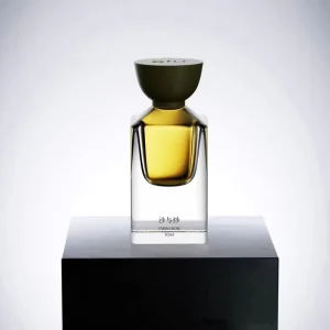 Factory Custom Empty Luxury Perfume Container 30ml 50ml Square Thick Base Glass Bottle with Natural Wood Lid