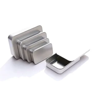 Factory Custom Empty Small Rectangle Solid Lotion Perfume Soap Sliding Tin Box Slide Top Lid Balm Metal Box Container