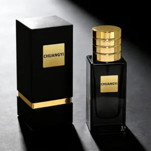 Factory Custom Luxury Design Black square 30ml50ml100ml Empty Fragrance Spray Glass Perfume Bottles with Box