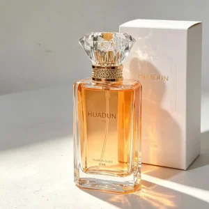 Factory Directly Sale 30ml 50ml 100ml Empty Perfume Bottles clear Perfume Rectangle Unisex Perfume Bottle with Diamond shape Lid